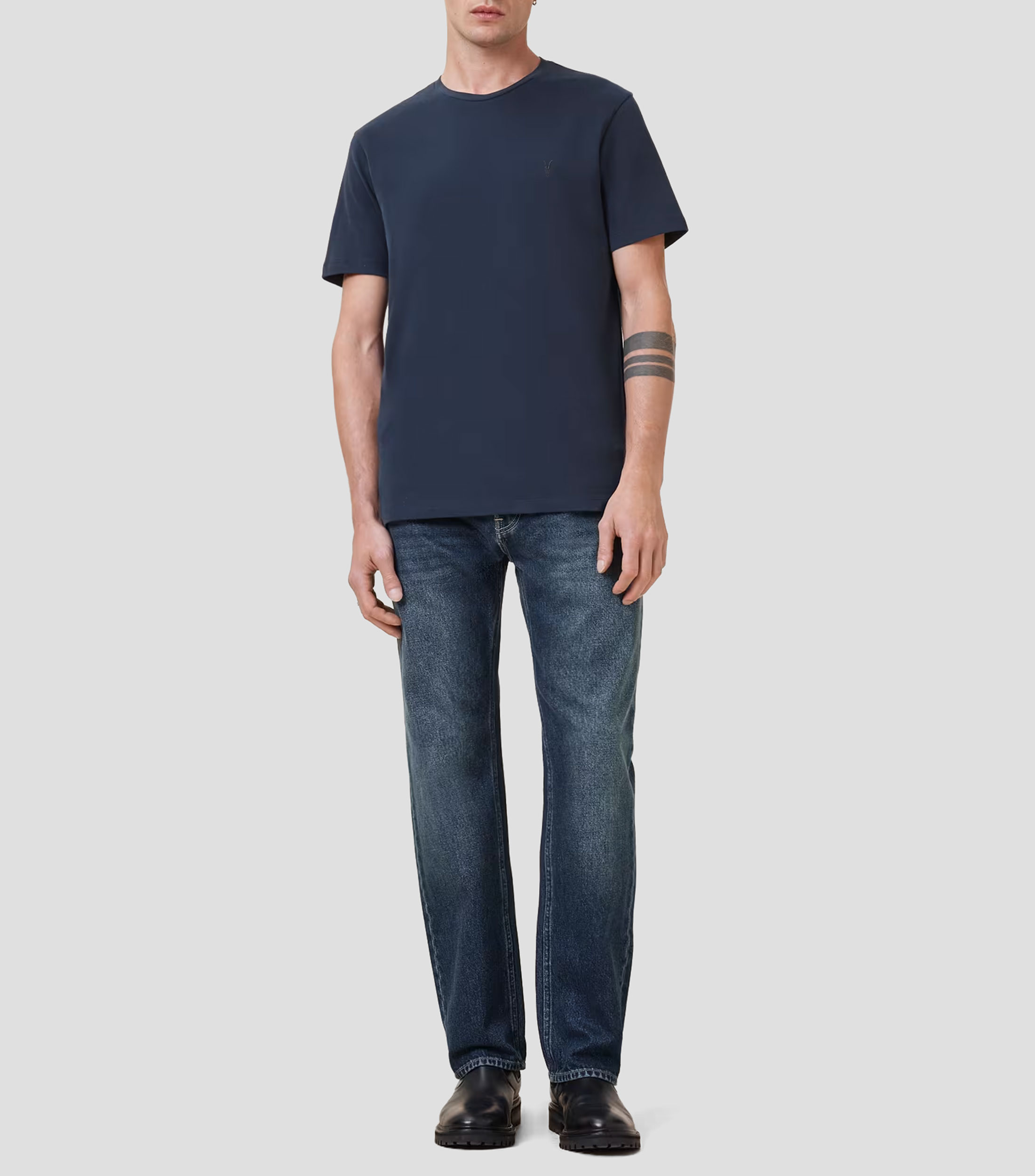 Playera de cuello redondo con manga corta Hombre